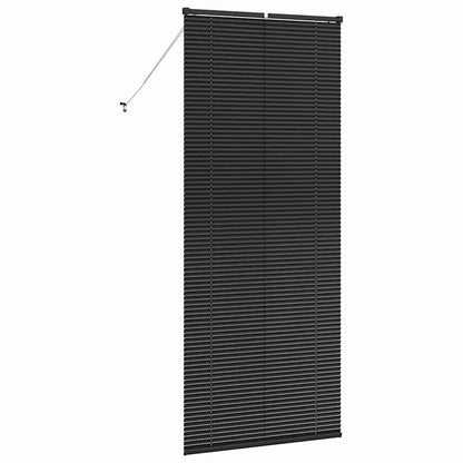 Persiana de Janela com cortinas Manual Preto Alumínio