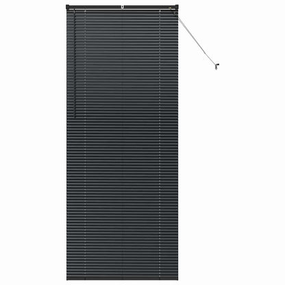Persiana de Janela com cortinas Manual Preto Alumínio