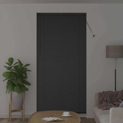 Persiana de Janela com cortinas Manual Preto Alumínio