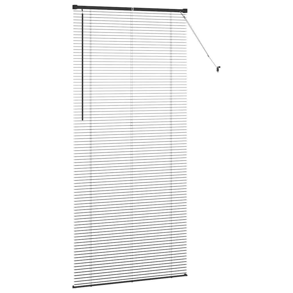 Persiana de Janela com cortinas Manual Preto Alumínio