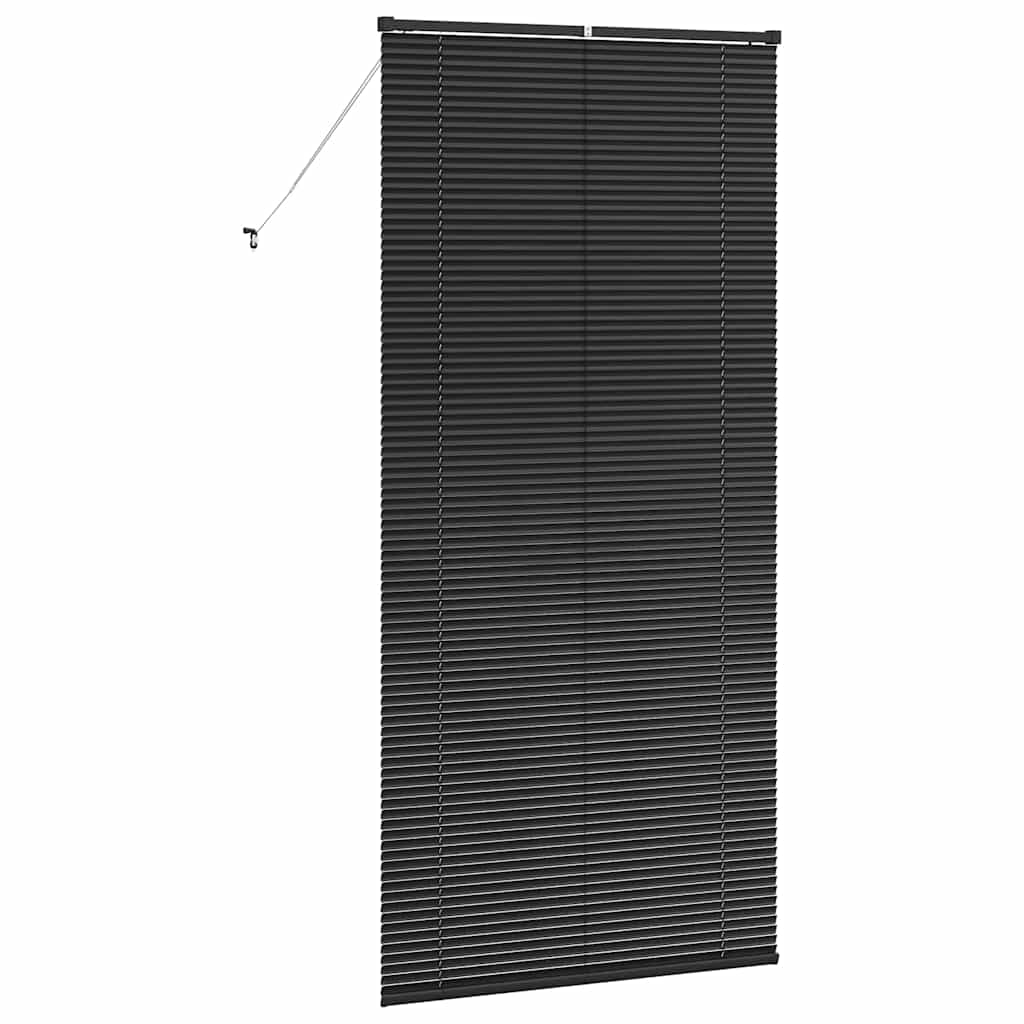 Persiana de Janela com cortinas Manual Preto Alumínio