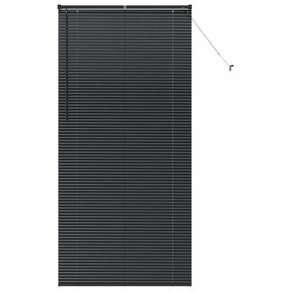 Persiana de Janela com cortinas Manual Preto Alumínio