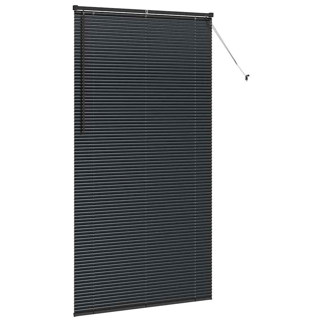 Persiana de Janela com cortinas Manual Preto Alumínio