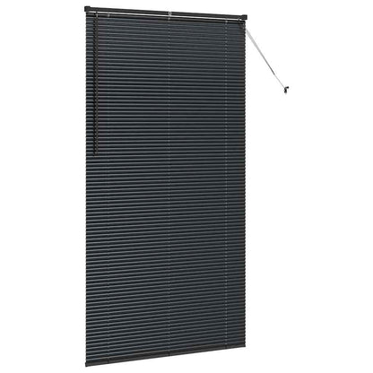Persiana de Janela com cortinas Manual Preto Alumínio
