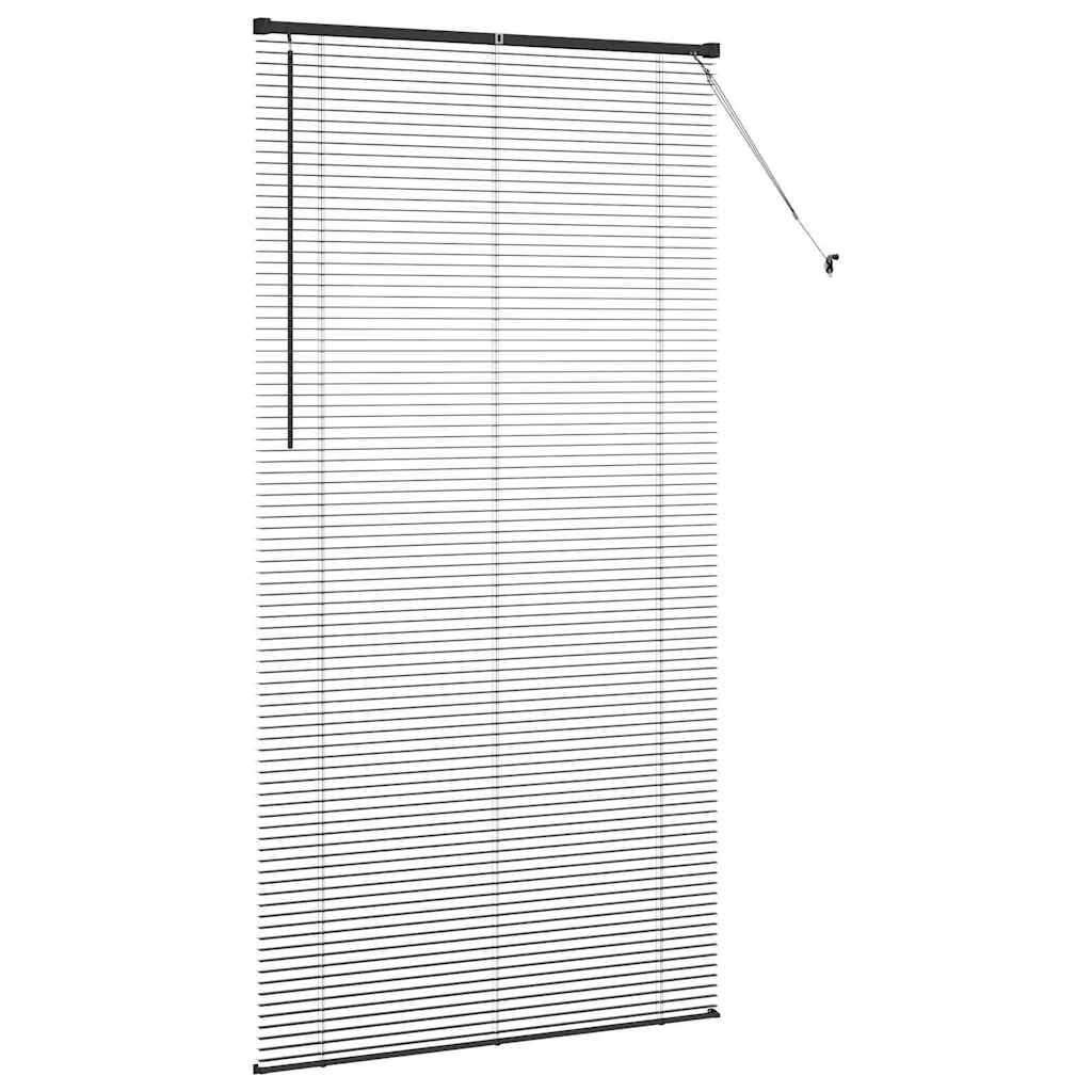 Persiana de Janela com cortinas Manual Preto Alumínio