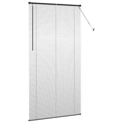 Persiana de Janela com cortinas Manual Preto Alumínio