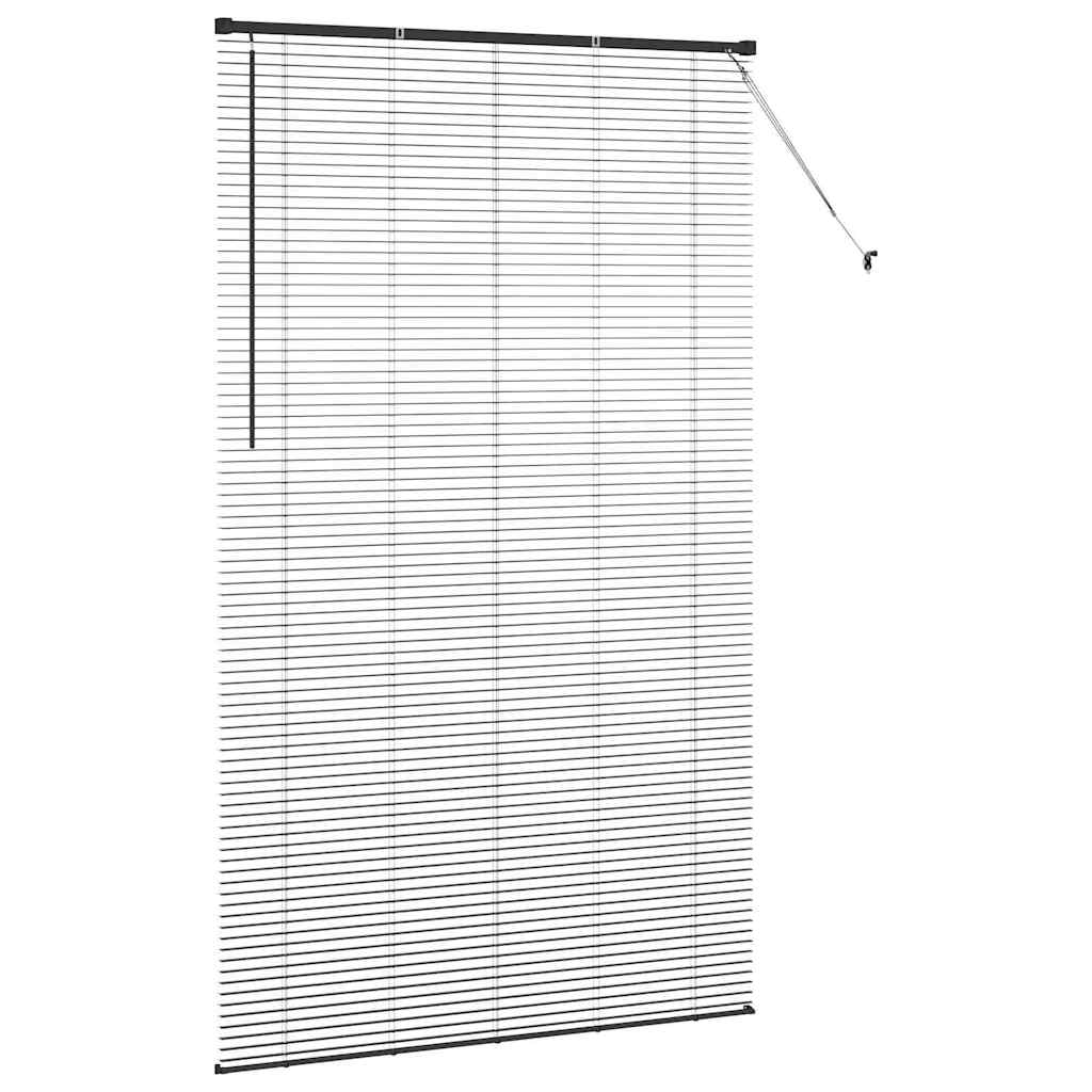 Persiana de Janela com cortinas Manual Preto Alumínio