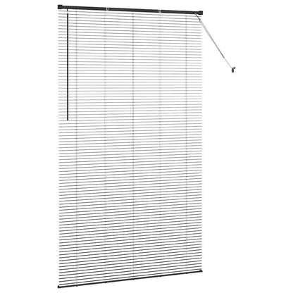 Persiana de Janela com cortinas Manual Preto Alumínio
