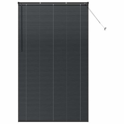 Persiana de Janela com cortinas Manual Preto Alumínio