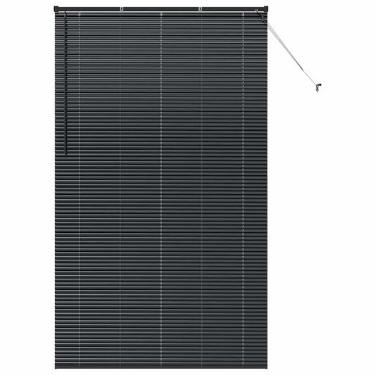 Persiana de Janela com cortinas Manual Preto Alumínio