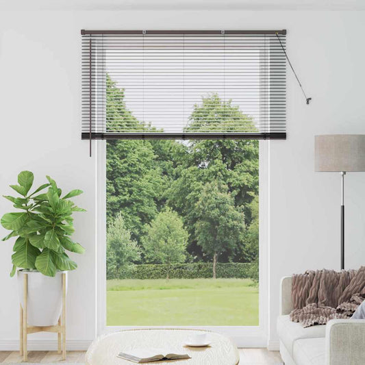 Persiana de Janela com cortinas Manual Preto Alumínio