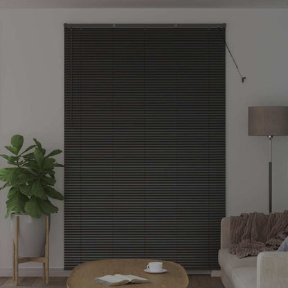 Persiana de Janela com cortinas Manual Preto Alumínio