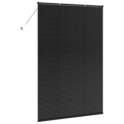 Persiana de Janela com cortinas Manual Preto Alumínio
