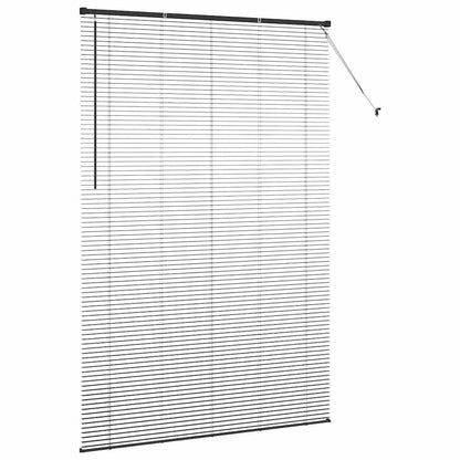 Persiana de Janela com cortinas Manual Preto Alumínio