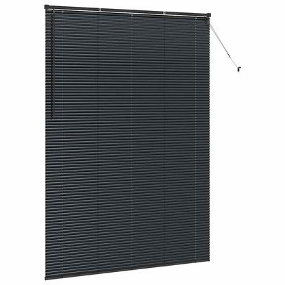 Persiana de Janela com cortinas Manual Preto Alumínio