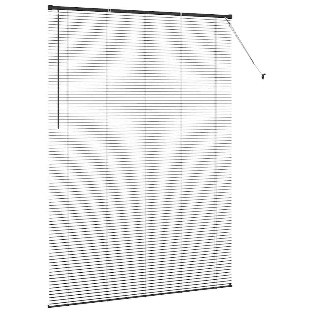 Persiana de Janela com cortinas Manual Preto Alumínio