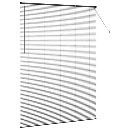 Persiana de Janela com cortinas Manual Preto Alumínio