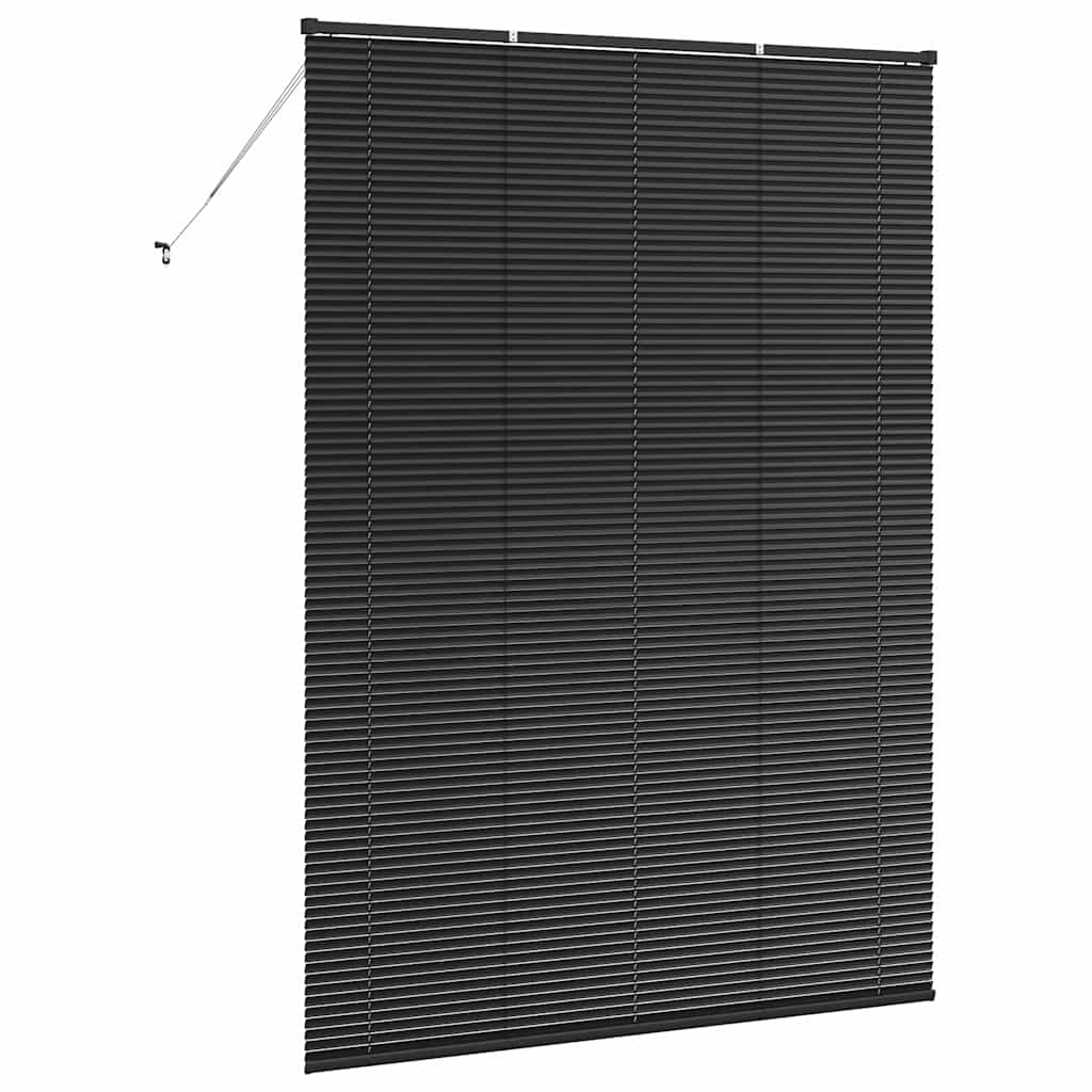 Persiana de Janela com cortinas Manual Preto Alumínio