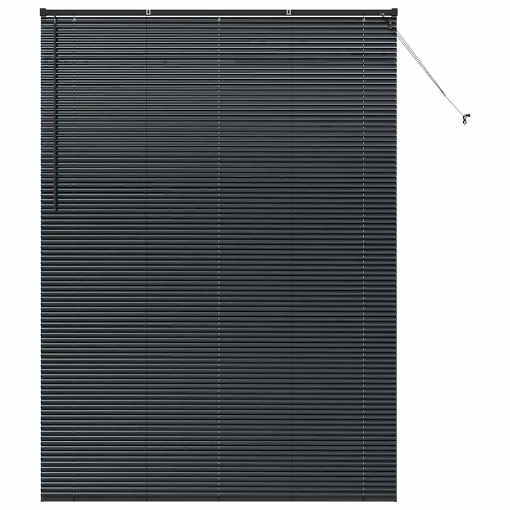 Persiana de Janela com cortinas Manual Preto Alumínio