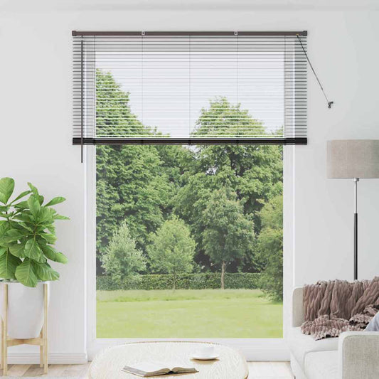 Persiana de Janela com cortinas Manual Preto Alumínio