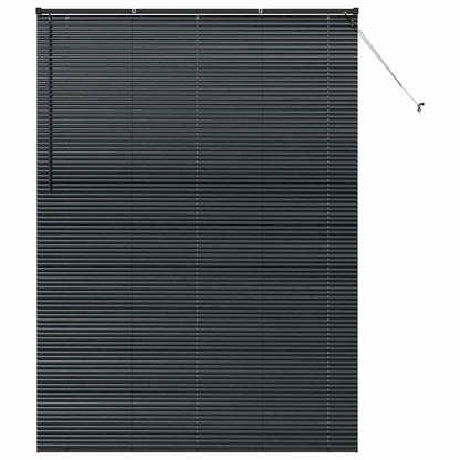 Persiana de Janela com cortinas Manual Preto Alumínio