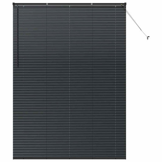 Persiana de Janela com cortinas Manual Preto Alumínio