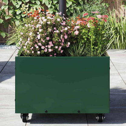 Base de Parasol com Plantador Verde 45 x 45 x 45 cm Aço