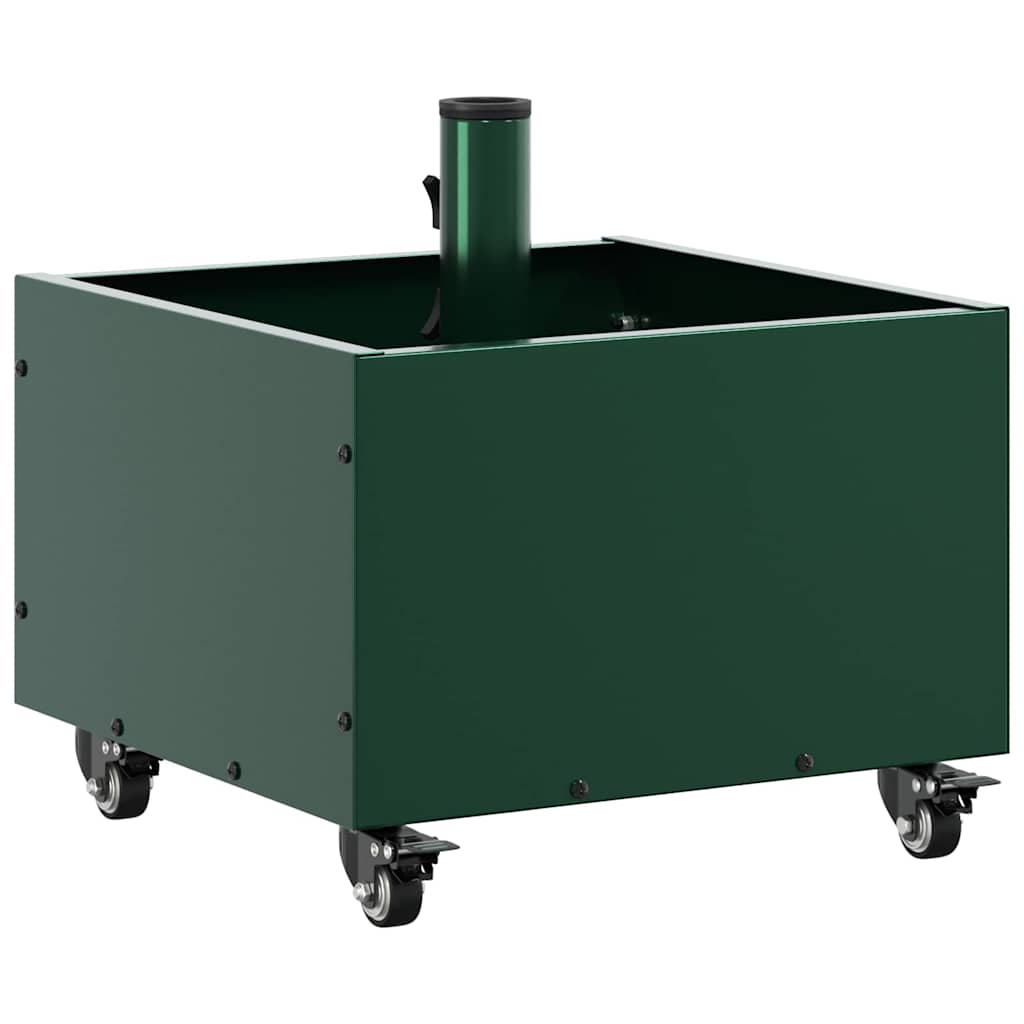 Base de Parasol com Plantador Verde 45 x 45 x 45 cm Aço