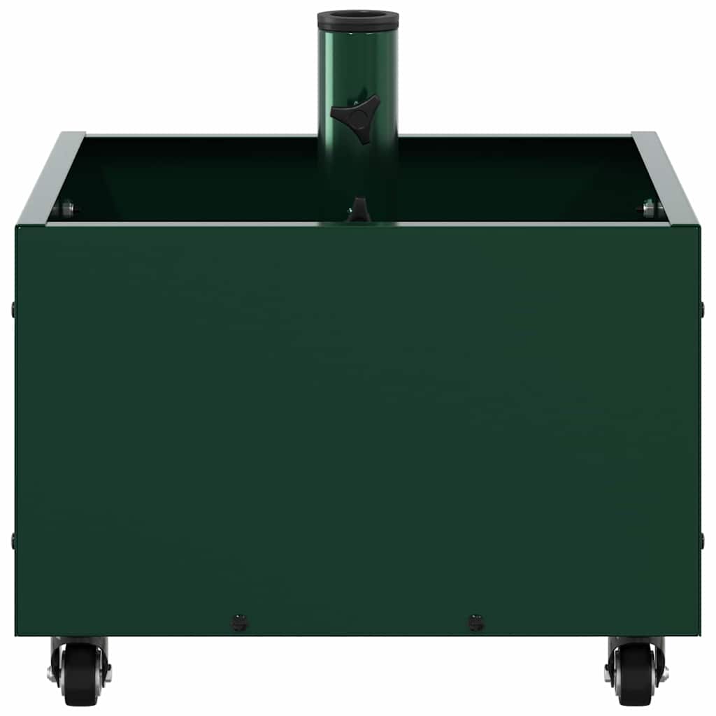 Base de Parasol com Plantador Verde 45 x 45 x 45 cm Aço