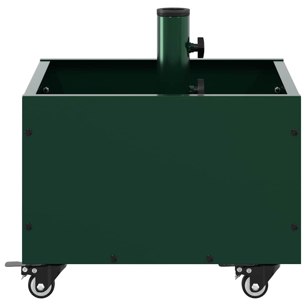 Base de Parasol com Plantador Verde 45 x 45 x 45 cm Aço