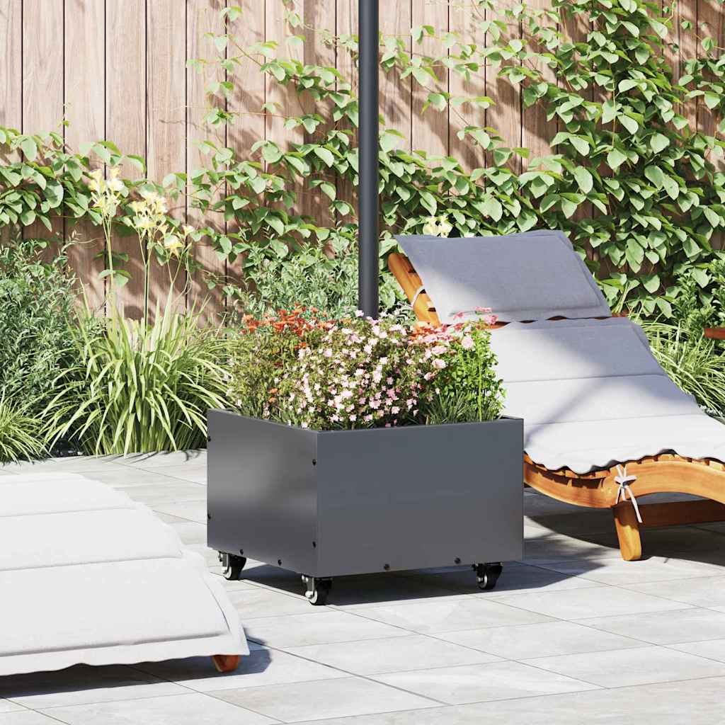 Base de Parasol com Plantador Antracite 45 x 45 x 45 cm Aço