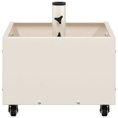Base de Parasol com Plantador Branco 45 x 45 x 45 cm Aço