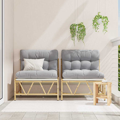 Cadeira de Jardim 2 pcs Cinzento-claro 75 x 75 x 71 cm Aço
