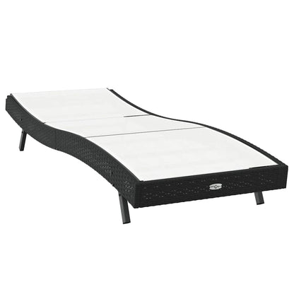 Espreguiçadeira 1-pessoa Preto e Branco 70 x 197 x 82 cm