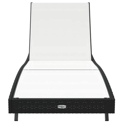 Espreguiçadeira 1-pessoa Preto e Branco 70 x 197 x 82 cm