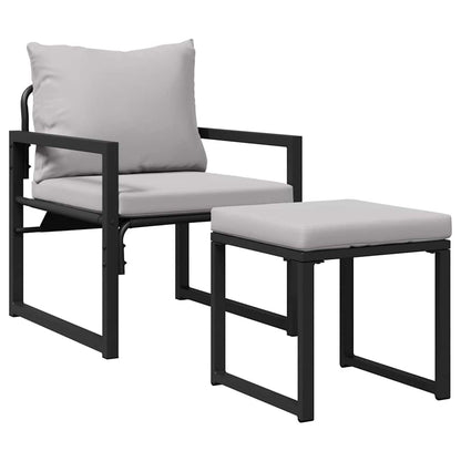 Conjunto de Sofá de Jardim 4 pcs Preto 61 x 72,5 x 71 cm Aço