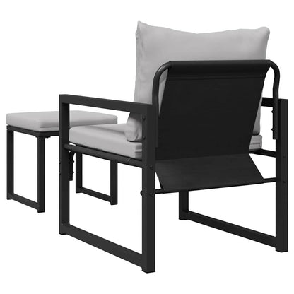 Conjunto de Sofá de Jardim 4 pcs Preto 61 x 72,5 x 71 cm Aço