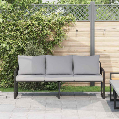 Móveis de Jardim com almofada Preto 180 x 72.5 x 71 cm Aço