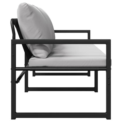 Móveis de Jardim com almofada Preto 180 x 72.5 x 71 cm Aço