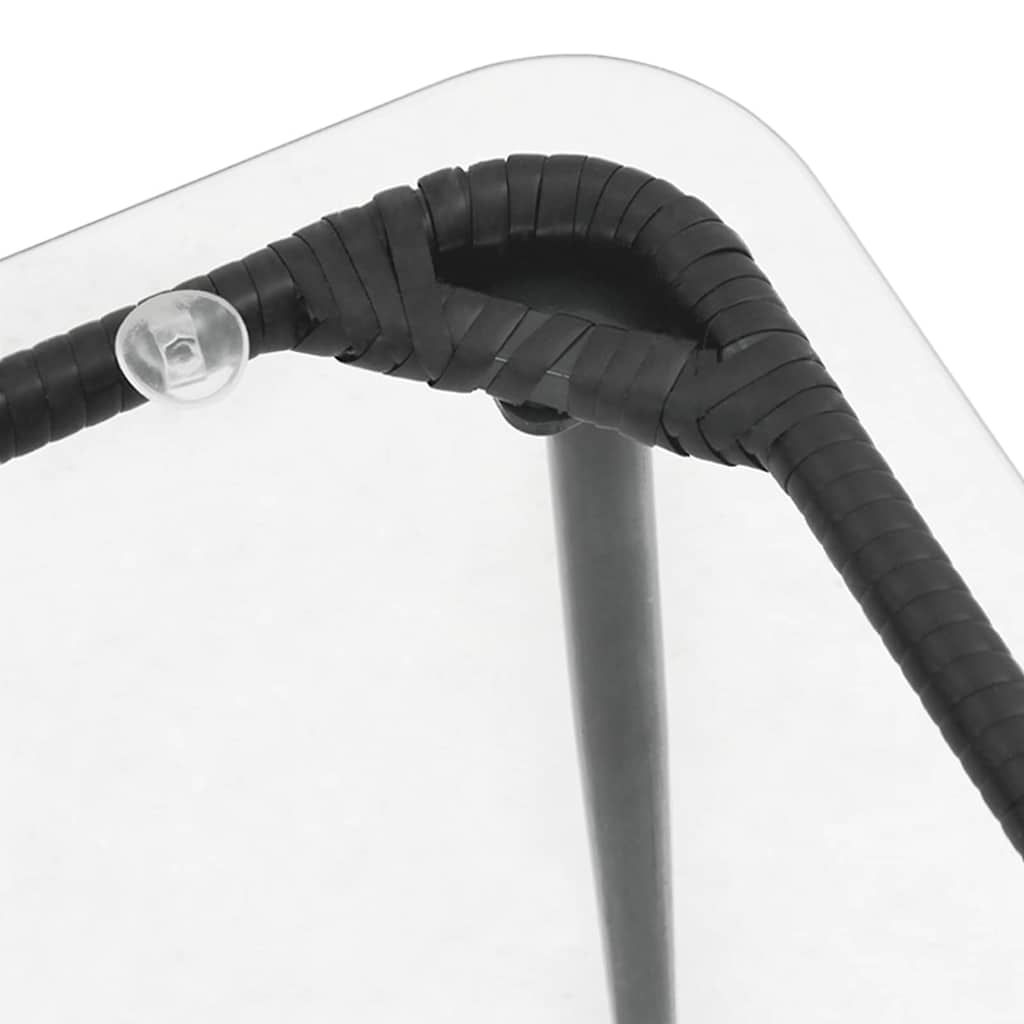 Mesa de Jardim Preto 80 x 40 x 45,5 cm vime PE