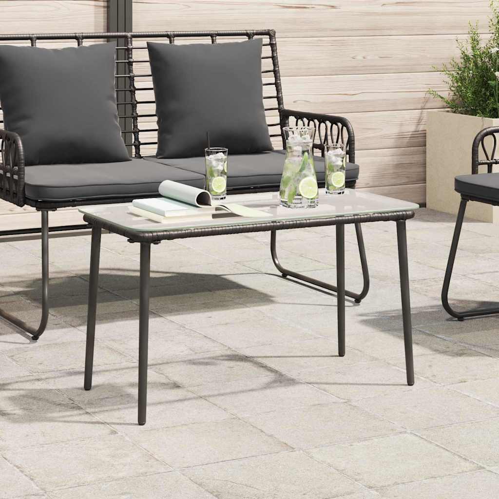 Mesa de Jardim Preto 80 x 40 x 45,5 cm vime PE