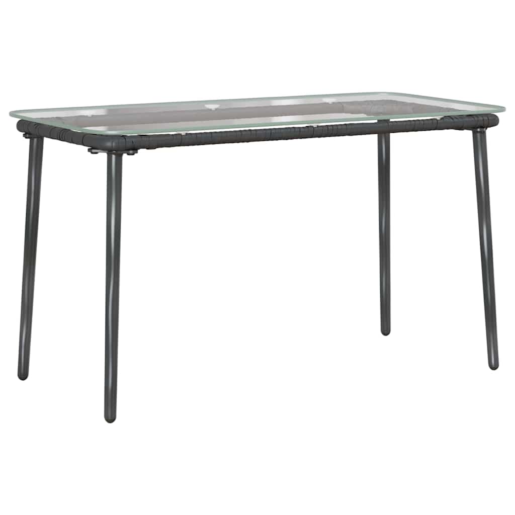 Mesa de Jardim Preto 80 x 40 x 45,5 cm vime PE