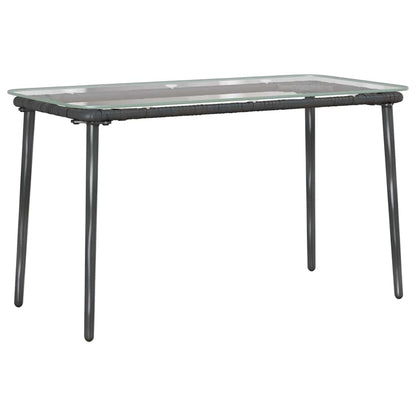 Mesa de Jardim Preto 80 x 40 x 45,5 cm vime PE