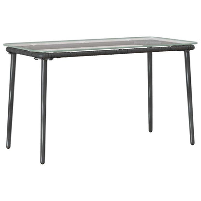 Mesa de Jardim Preto 80 x 40 x 45,5 cm vime PE