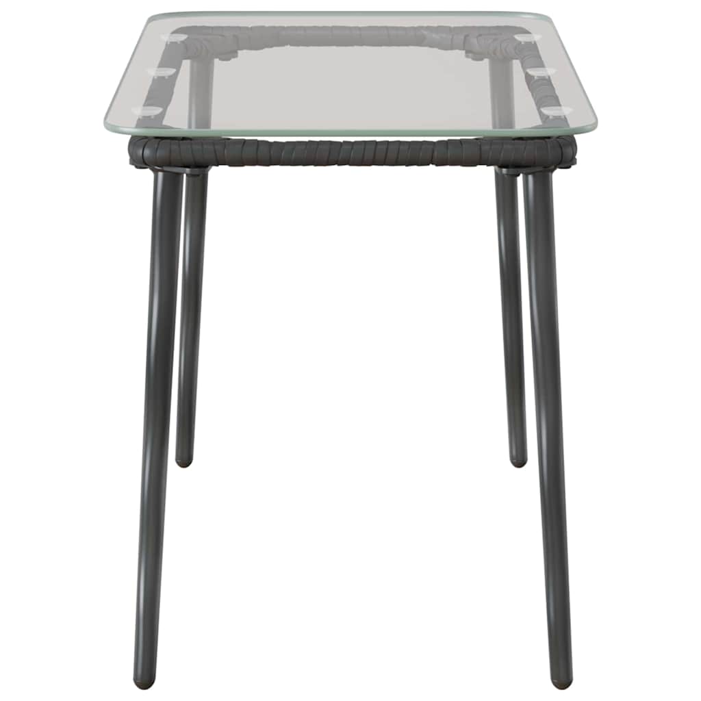 Mesa de Jardim Preto 80 x 40 x 45,5 cm vime PE