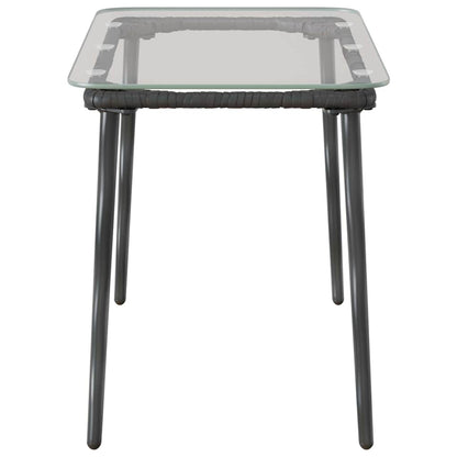 Mesa de Jardim Preto 80 x 40 x 45,5 cm vime PE