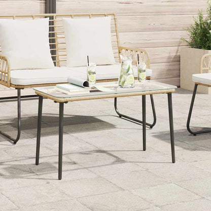 Mesa de Jardim Natural 80 x 40 x 45,5 cm vime PE