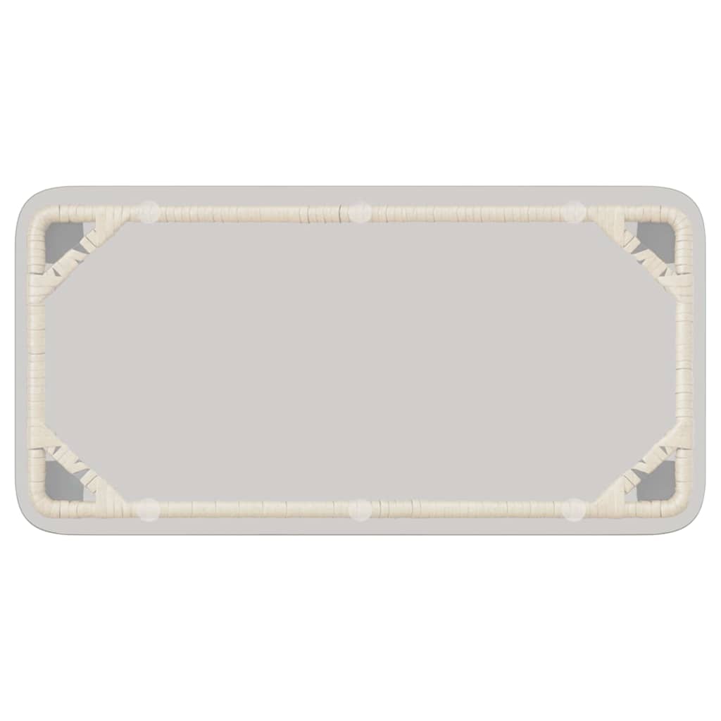 Mesa de Jardim Natural 80 x 40 x 45,5 cm vime PE