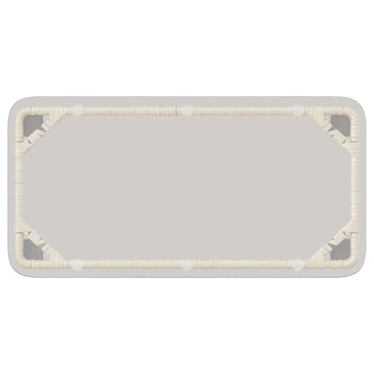 Mesa de Jardim Natural 80 x 40 x 45,5 cm vime PE