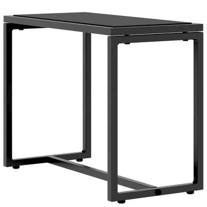 Espreguiçadeiras com mesa 2-pessoa 3 pcs Preto e antracite